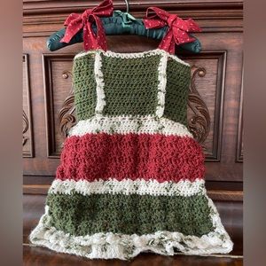 Crocheted winter Dress for Christmas.
